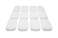 Autofiber Sponge White Thin [Saver Applicator Terry] Microfiber Coating Applicator Sponge with Plastic Barrier  - 12 pack