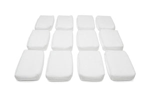 Autofiber Sponge Thick [Saver Applicator Terry] Microfiber Coating Applicator Sponge with Plastic Barrier  - 12 pack