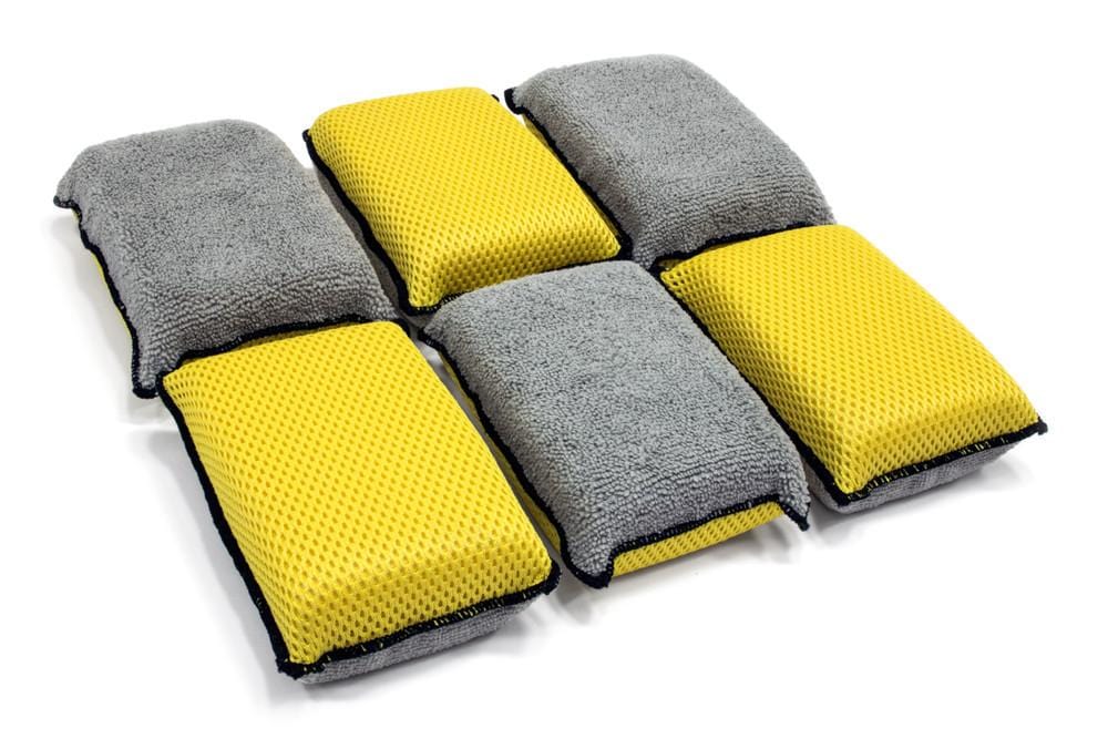 Autofiber Sponge [Block Scrubber] Upholstery and Leather Microfiber Scrubbing Sponge (6 pack)