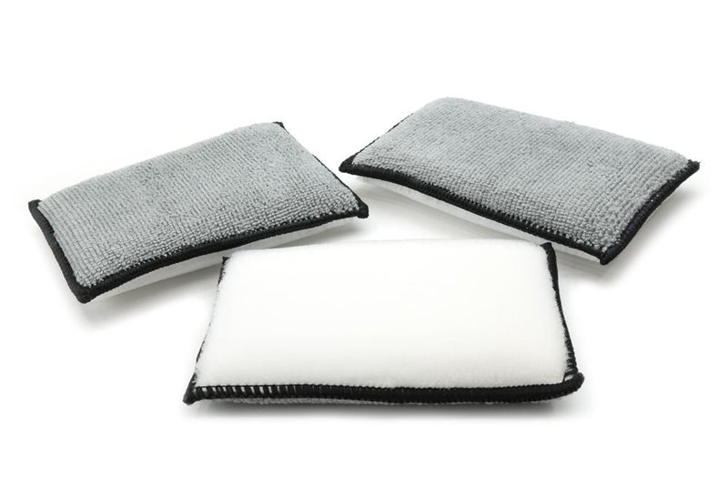 Autofiber White/Gray Scrub Ninja - Interior Scrubbing Sponge (5 in. x 3 in.) - 3 pack