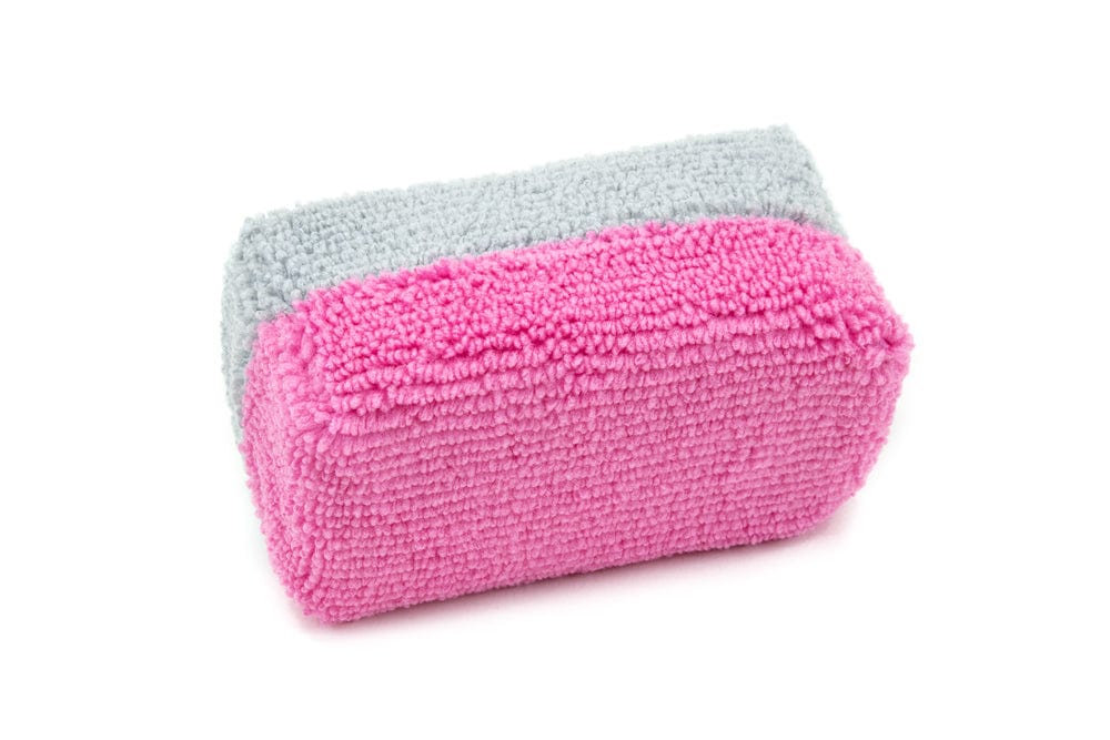 Autofiber Bulk Sponge Pink/Gray FULL CASE [Saver Applicator Terry] Mini 3"x1.5"x1.5" - 240/case