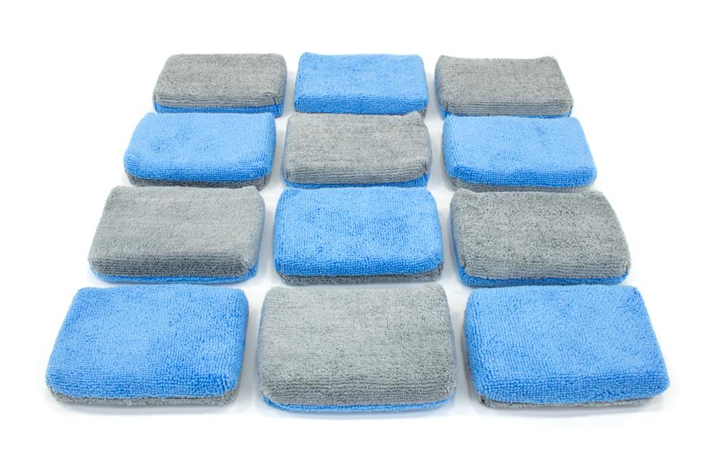 12 Pack Blue Microfiber Applicator Pad