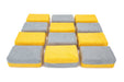 Autofiber Sponge Gold/Gray Thick [Saver Applicator Terry] Microfiber Coating Applicator Sponge with Plastic Barrier  - 12 pack