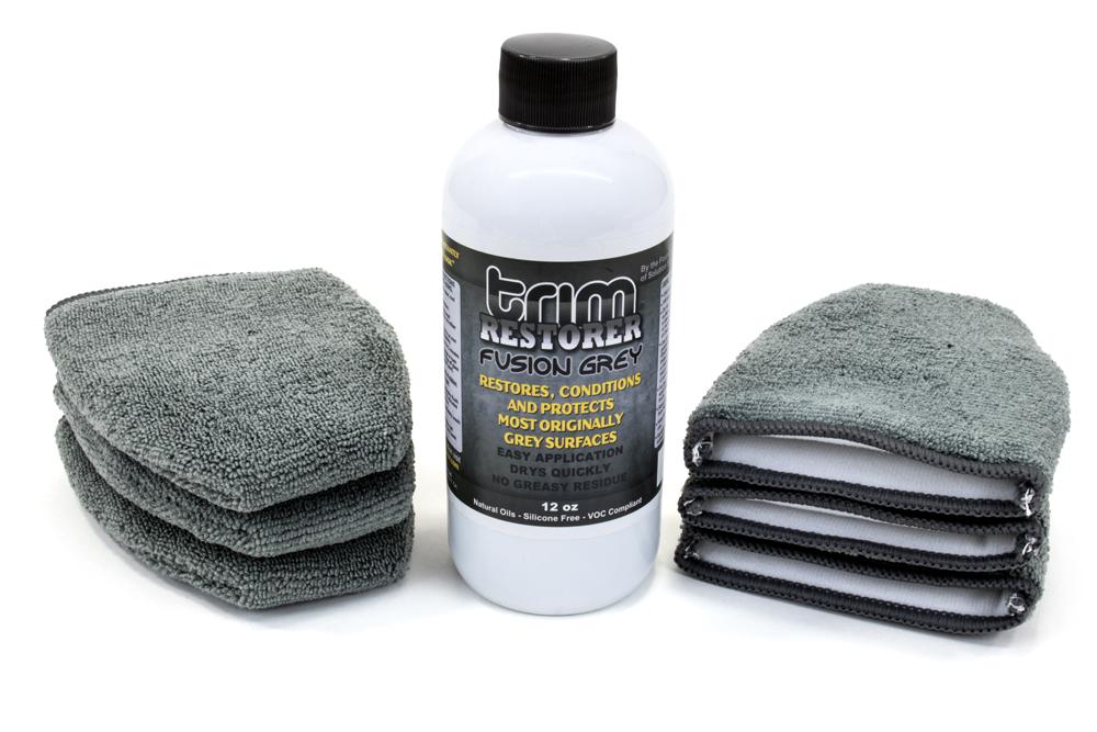 Solution Finish [Trim Restore Kit Gray] Solution Finish Fusion Gray 12 oz with 6 [Finger Applicators]