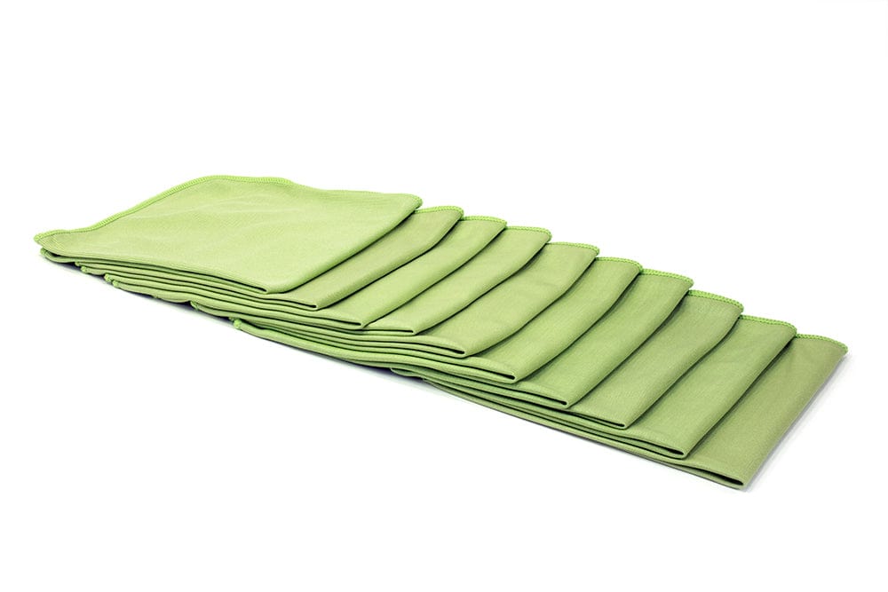 Autofiber Towels Green BULK BUNDLE [Smooth Glass] Microfiber Window and Mirror Towel (16 in. x 16 in., 260 gsm) 10 pack