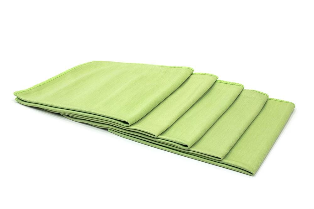 Autofiber Towels Green [Smooth Glass] Microfiber Window and Mirror Towel (16 in. x 16 in., 260 gsm) 5 pack