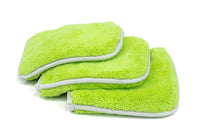 Autofiber Towel Green [Double Flip] Rinseless Car Wash Microfiber Towel (8 in. x 8 in., 1100 gsm) 3 pack
