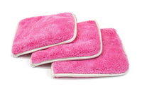 Autofiber Towel Pink [Double Flip] Rinseless Car Wash Microfiber Towel (8 in. x 8 in., 1100 gsm) 3 pack