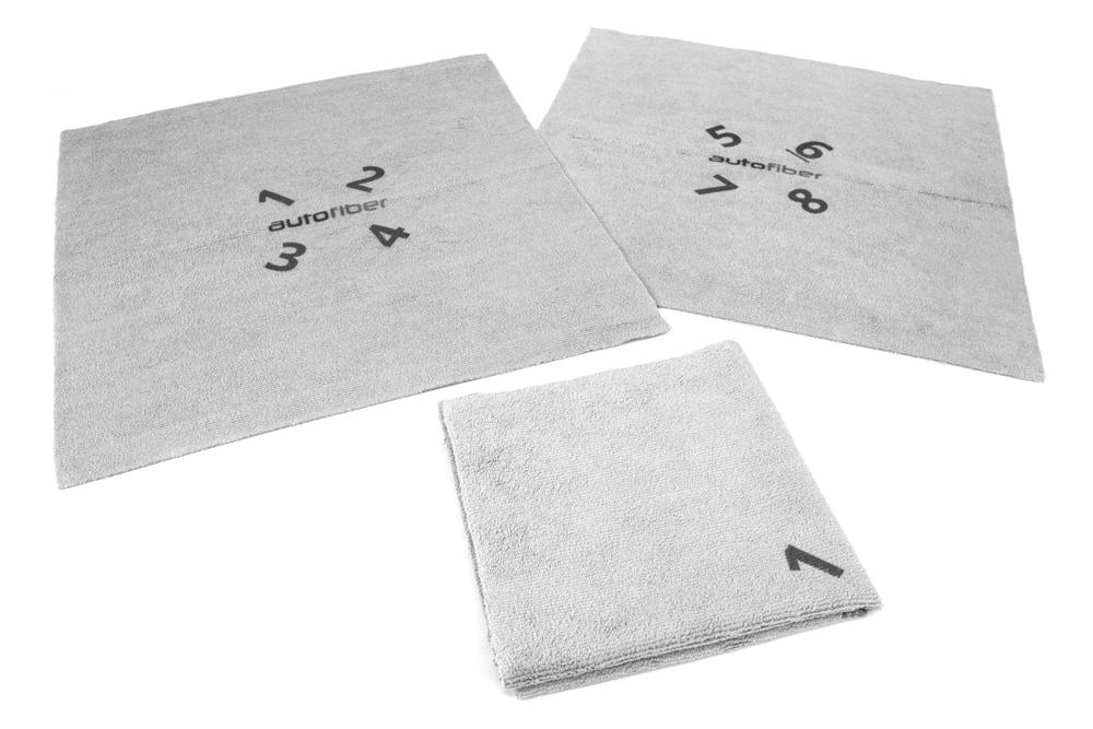 Autofiber [Quadrant Wipe] Microfiber Coating Leveling Towel (16 in. x 16 in., 390 gsm) - 10 pack