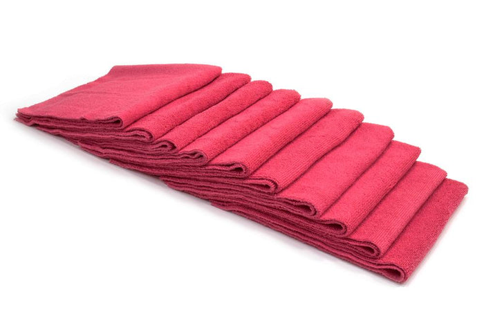 Autofiber Towels Red [Utility 70.30] Premium Edgeless Multi Task Detailing Towel (16 in. x 16 in., 300 gsm) - 10 pack