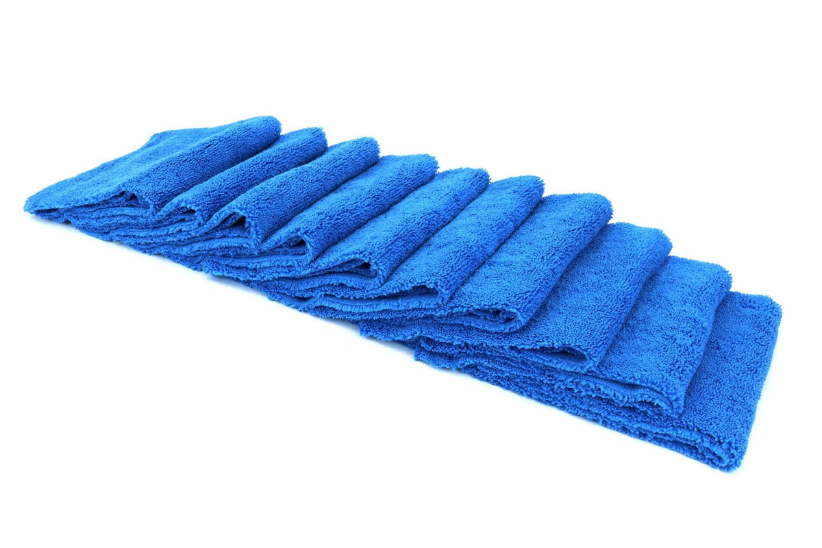 Autofiber Towel Blue [Cost What!] Edgeless Microfiber Shop Rag (16 in. x 16 in.) - 10 pack