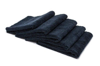 Autofiber Towel Black [Elite] Edgeless Microfiber Detailing Towels (16 in. x 16 in. 360 gsm) 5 pack