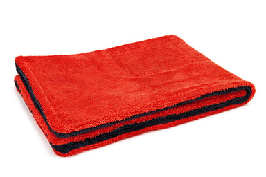 Autofiber Towel Red/Black Dreadnought MAX Original - Triple Layer Microfiber Twist Pile Drying Towel (20 in. x 30 in., 1400gsm) - 1 pack