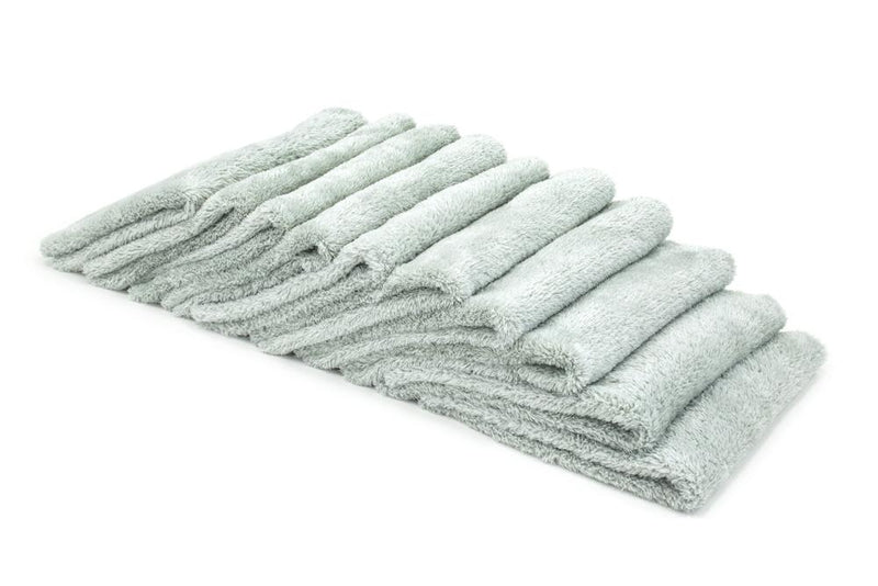 Autofiber Towel Light Gray [Korean Plush 350] Microfiber Detailing Towel (16 in. x 16 in., 350 gsm) 10 pack BULK BUNDLE