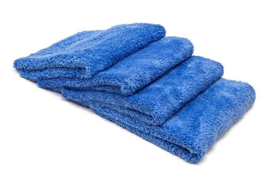 Autofiber Towel Blue [Korean Plush 470] Edgeless Detailing Towels (16 in. x 16 in. 470 gsm) 4 pack