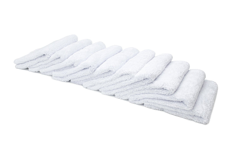 Autofiber Towel White [Korean Plush 470] Microfiber Detailing Towel (16 in. x 16 in., 470 gsm) 10 pack BULK BUNDLE