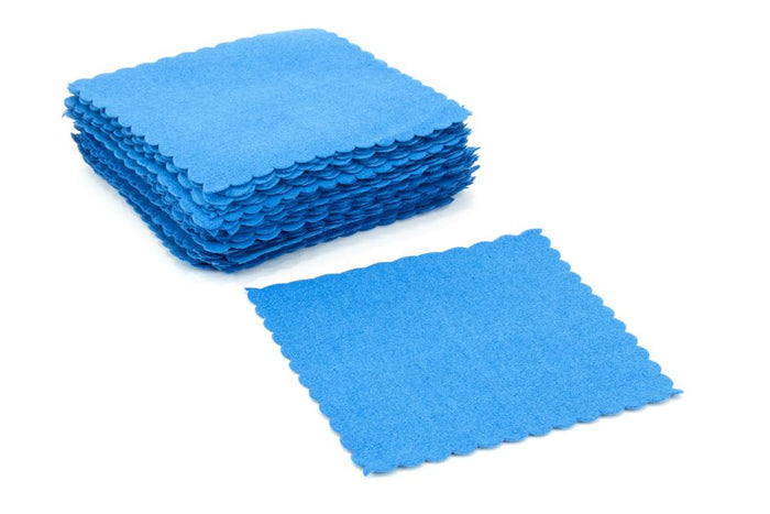 Autofiber Towel Blue [Suede Swatch] Microﬁber Coating Application Cloth (4 in. x 4 in.) - 50 pack