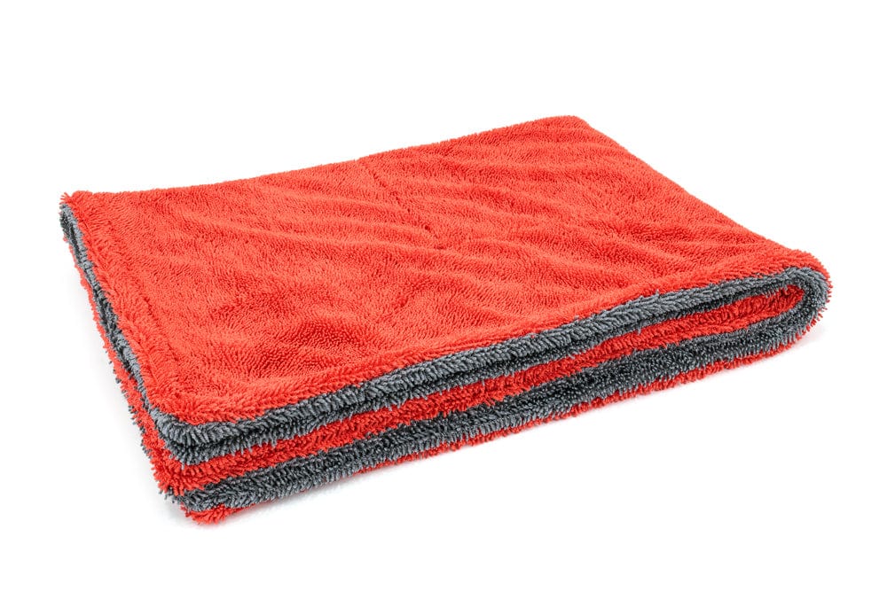 Autofiber Bulk Towel Red/Gray FULL CASE [Dreadnought] Drying Towel 1100gsm 20"x30" - 26/case