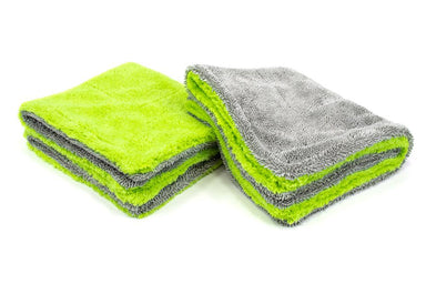 Autofiber Towel Green Amphibian Jr. - Microfiber Drying Towel (16 in. x 16 in., 1100gsm) - 2 pack