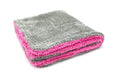 Autofiber Bulk Towel Pink/Gray FULL CASE [Amphibian Jr.] Detailing Towel 1100gsm 16"x16" - 72/case