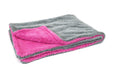 Autofiber Bulk Towel Pink/Gray FULL CASE [Amphibian] Drying Towel 1100gsm 20"x30" - 30/case