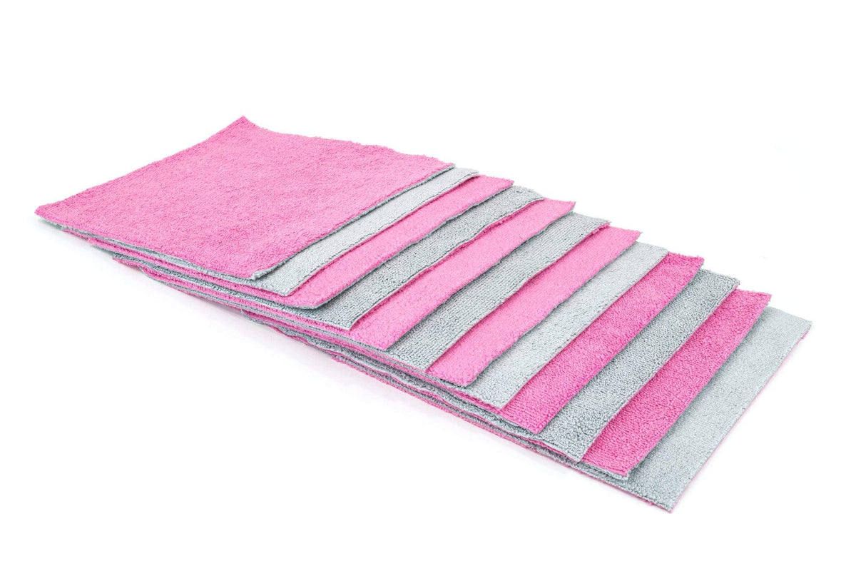 Autofiber Pink [Saver Sheet] Coating Applicator Towel with Barrier Layer (8 in. x 8 in.) - 12 pack
