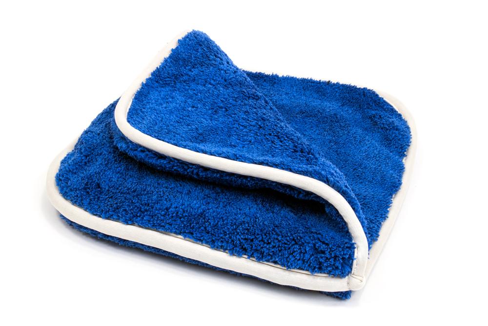 Autofiber [Double Flip] Microfiber Rinseless Wash Towel 8x8 Blue - 3 Pack (Blue)