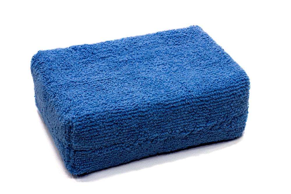 Autofiber Sponge Blue [Block Sponge] Microfiber Applicator Pad (5 in. x 3.5 in. x 1.75 in.) 4 Pack